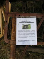 Semoir mecanique a cereales Mc Cormick, en ligne a disques (30eme fete des moissons de Saint-Jean-de-Touslas) (txt)